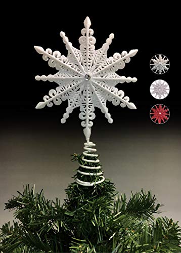 8" Glittered Filigree Christmas Star Tree Topper