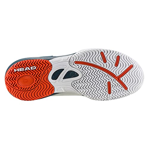 HEAD Junior Padel Tennis Shoes, White/Orange - Size 36.5