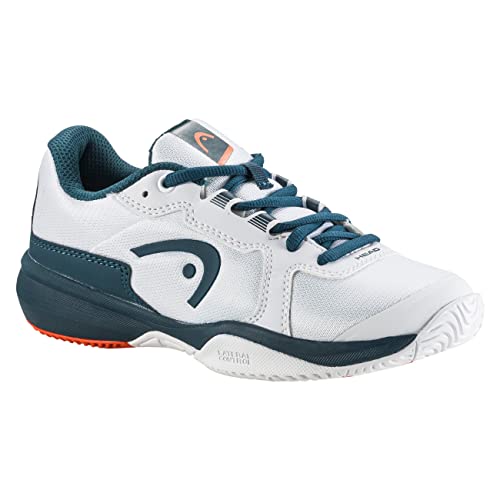 HEAD Junior Padel Tennis Shoes, White/Orange - Size 36.5