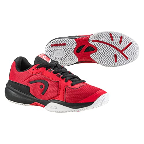 HEAD Unisex Kids Padel Tennis Shoes, Red Black, UK 2.5