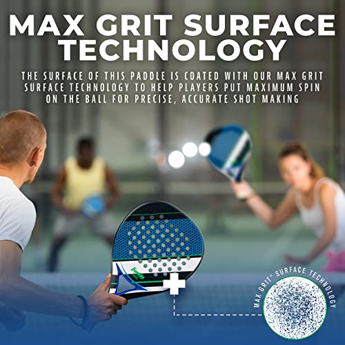 Franklin Aurora Carbon Fiber Padel Tennis Racket, MAX Grit Technology