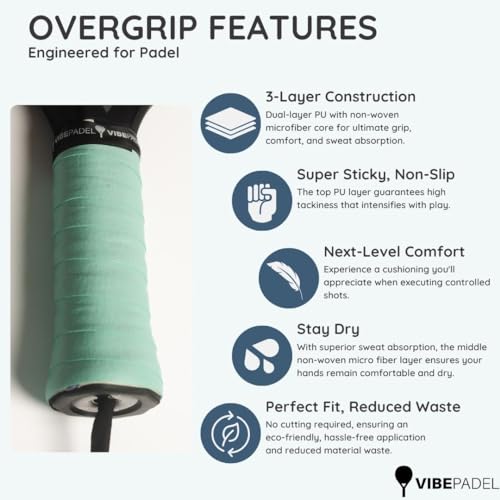 VIBEPADEL Grip 'n' Rip Padel Overgrip - 3 Pack