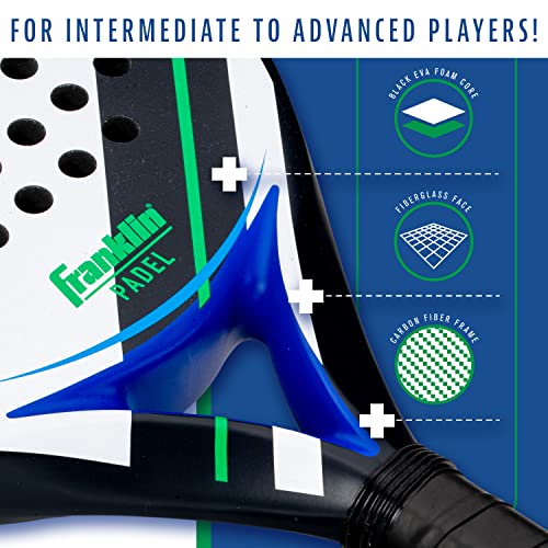 Franklin Aurora Carbon Fiber Padel Tennis Racket, MAX Grit Technology