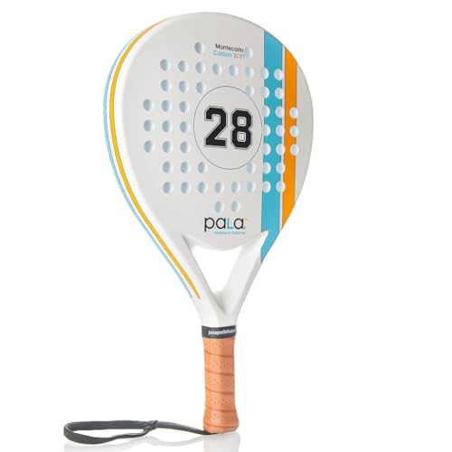 Montecarlo Soft Carbon White Padel Racket - PALA lite