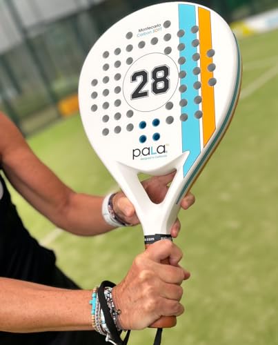Montecarlo Soft Carbon White Padel Racket - PALA lite