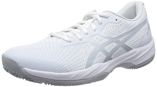ASICS Women's Gel-Game 9 Padel Shoes, White/Silver, UK 5.5