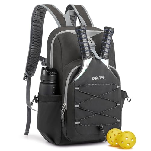 G4Free Pickleball Backpack with Adjustable Padel Bag (Dark Grey)
