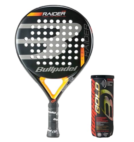 Bullpadel Raider CTL Padel Racket with 3 Balls
