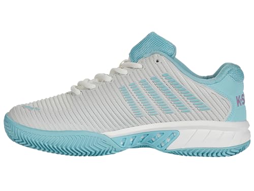 K-Swiss Women's Padel Tennis Shoes, White Blue, Size 6.5