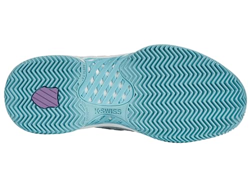 K-Swiss Women's Padel Tennis Shoes, White Blue, Size 6.5