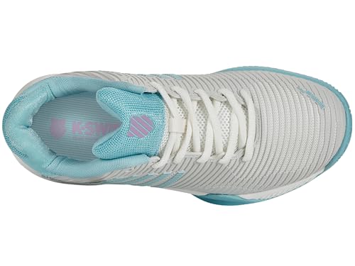 K-Swiss Women's Padel Tennis Shoes, White Blue, Size 6.5