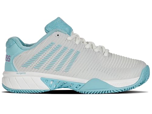 K-Swiss Women's Padel Tennis Shoes, White Blue, Size 6.5