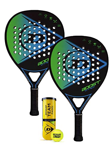 Dunlop Attack Padel Racket Twin Set with 2 Rackets