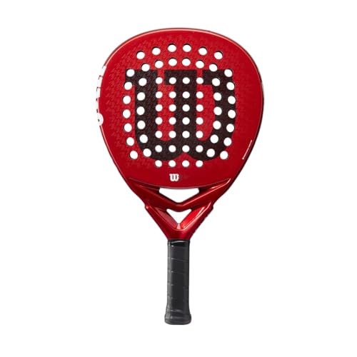 Wilson Bela Elite V2.5 Padel Racket, Carbon/EVA, Lightweight, Red