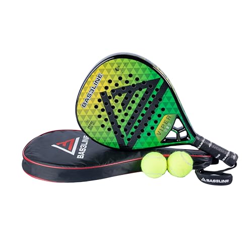 BAS3LINE VIPER Pro Padel Racket: 3K Carbon Fibre