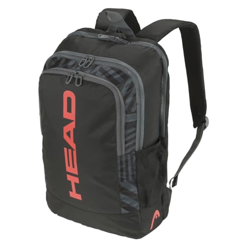 HEAD Base Padel Backpack, Black/Orange, 17L