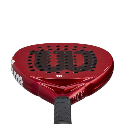 Wilson Bela Elite V2.5 Padel Racket, Carbon/EVA, Lightweight, Red