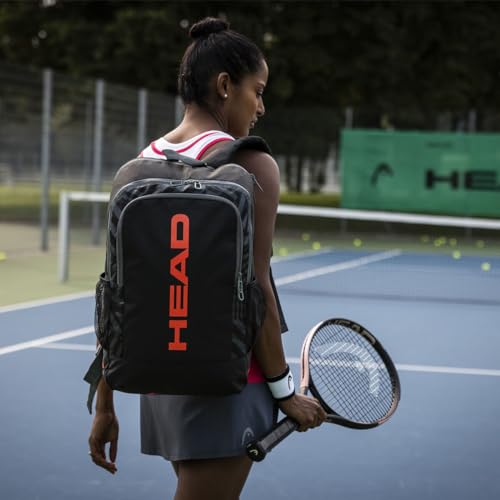 HEAD Base Padel Backpack, Black/Orange, 17L