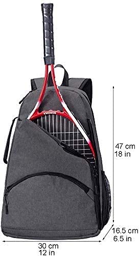 Grey Large Capacity Padel Tennis Racket Bag 36L