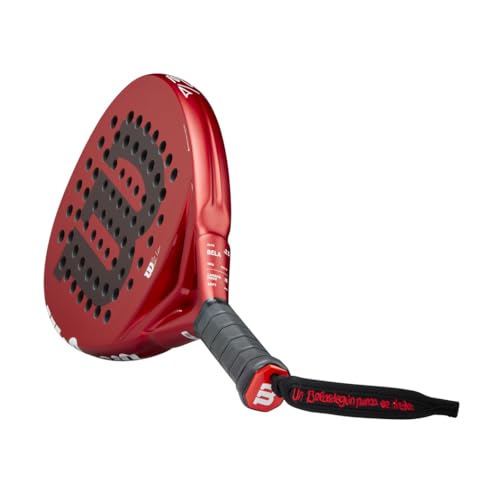 Wilson Bela Elite V2.5 Padel Racket, Carbon/EVA, Lightweight, Red