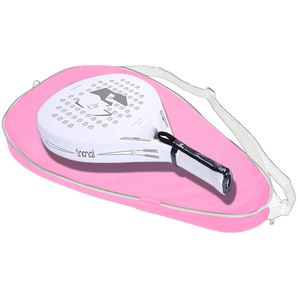 Pink Padel Racquet Cover with Waterproof Zipper & Strap