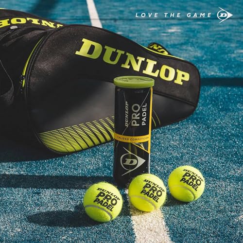 Dunlop Pro Padel Balls for Competitions and Tournaments