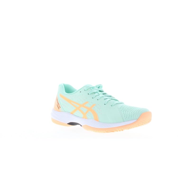 ASICS Women's Padel Sneaker, Mint Tint/Bright Sunstone, Size 5