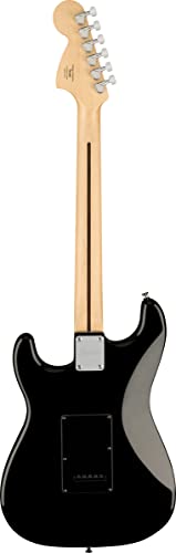 Fender Squier Affinity Stratocaster - Limited Edition Black, Bundle with Frontman 10G Amplifier, Gig Bag, Cable, Tuner, Strap, Picks, and Austin Bazaar Instructional DVD