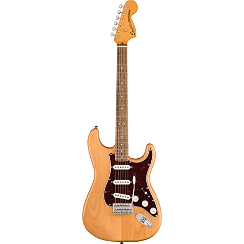 Squier Classic Vibe 70s Stratocaster Electric Guitar, with 2-Year Warranty, Natural, Laurel Fingerboard