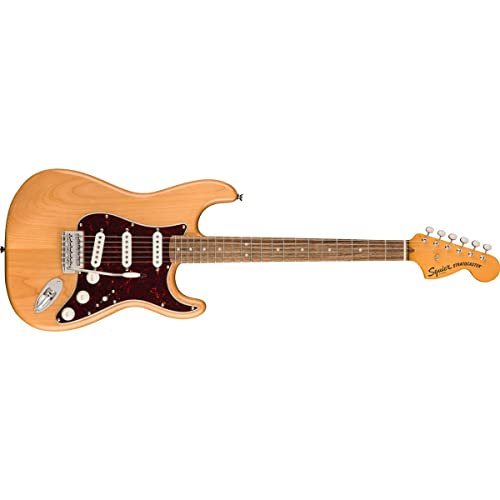 Squier Classic Vibe 70s Stratocaster Electric Guitar, with 2-Year Warranty, Natural, Laurel Fingerboard