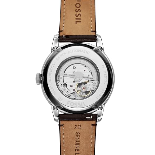 Fossil Two-Hand Skeleton Watch - Silver/Brown