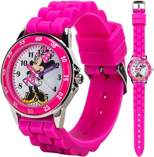 Minnie Mouse Pink Analog Time-Teacher Watch