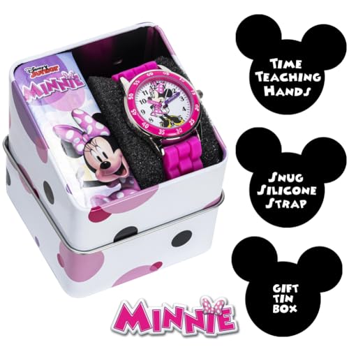 Minnie Mouse Pink Analog Time-Teacher Watch