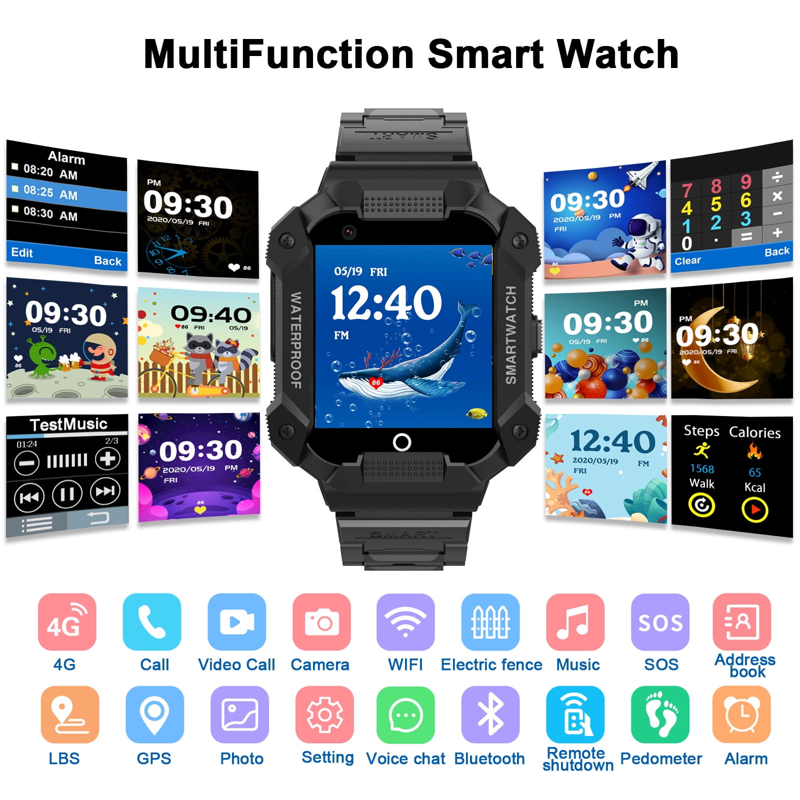 PTHTECHUS S07 4G GPS Smartwatch for Kids