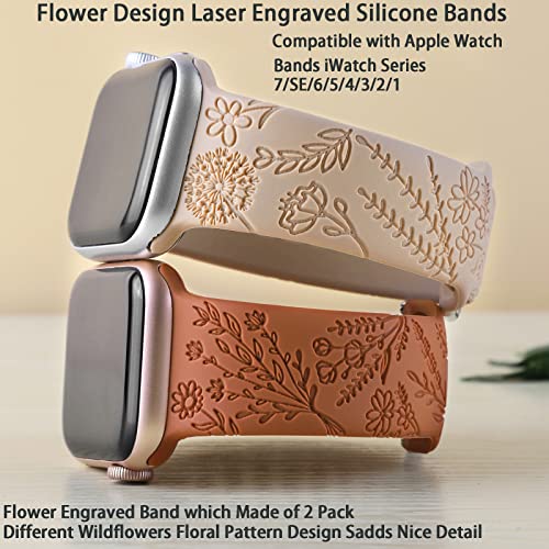 Wildflower Silicone Apple Watch Band - 38/40/41mm