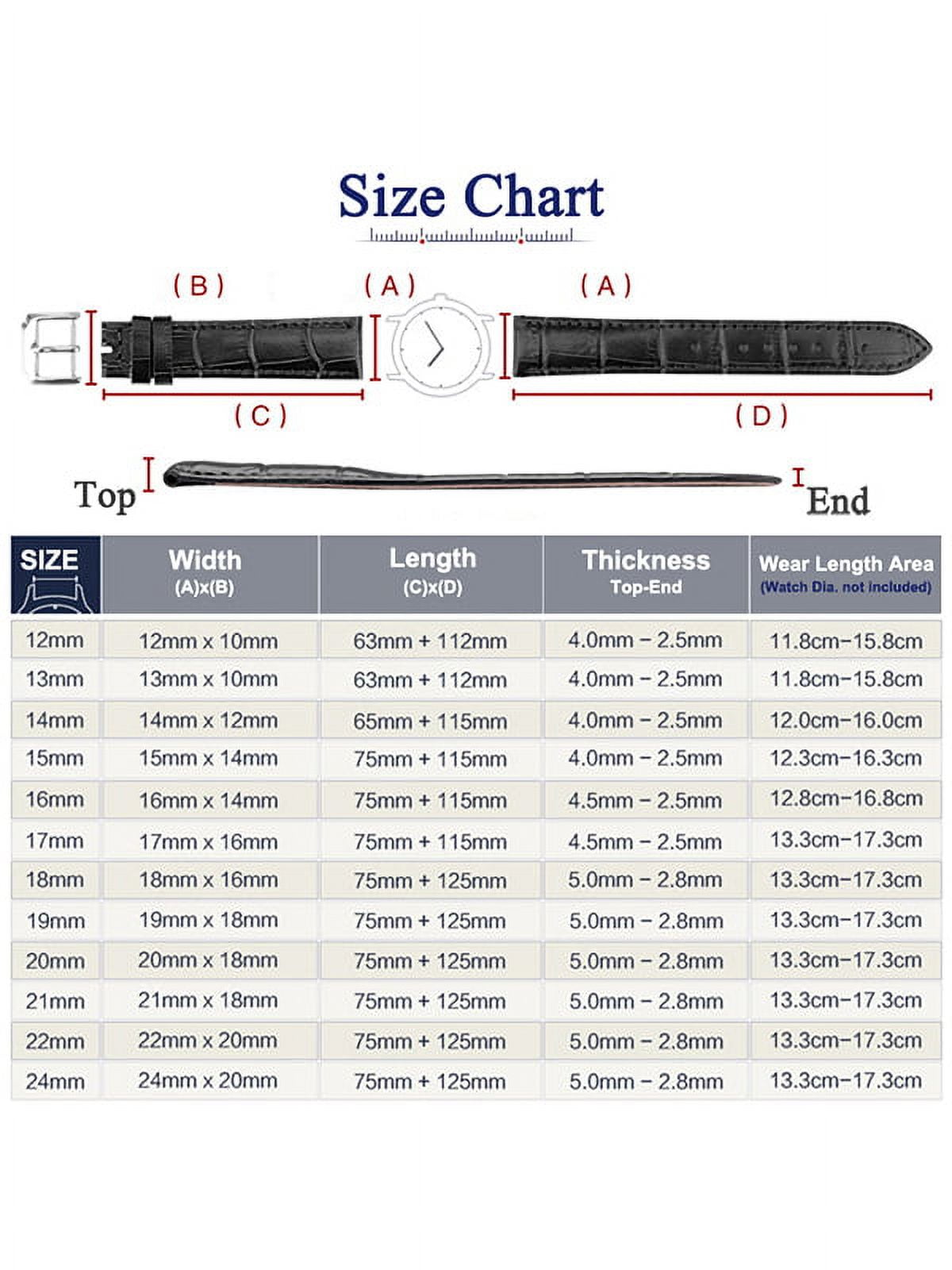 Qtymom Leather Watch Band 16-24mm