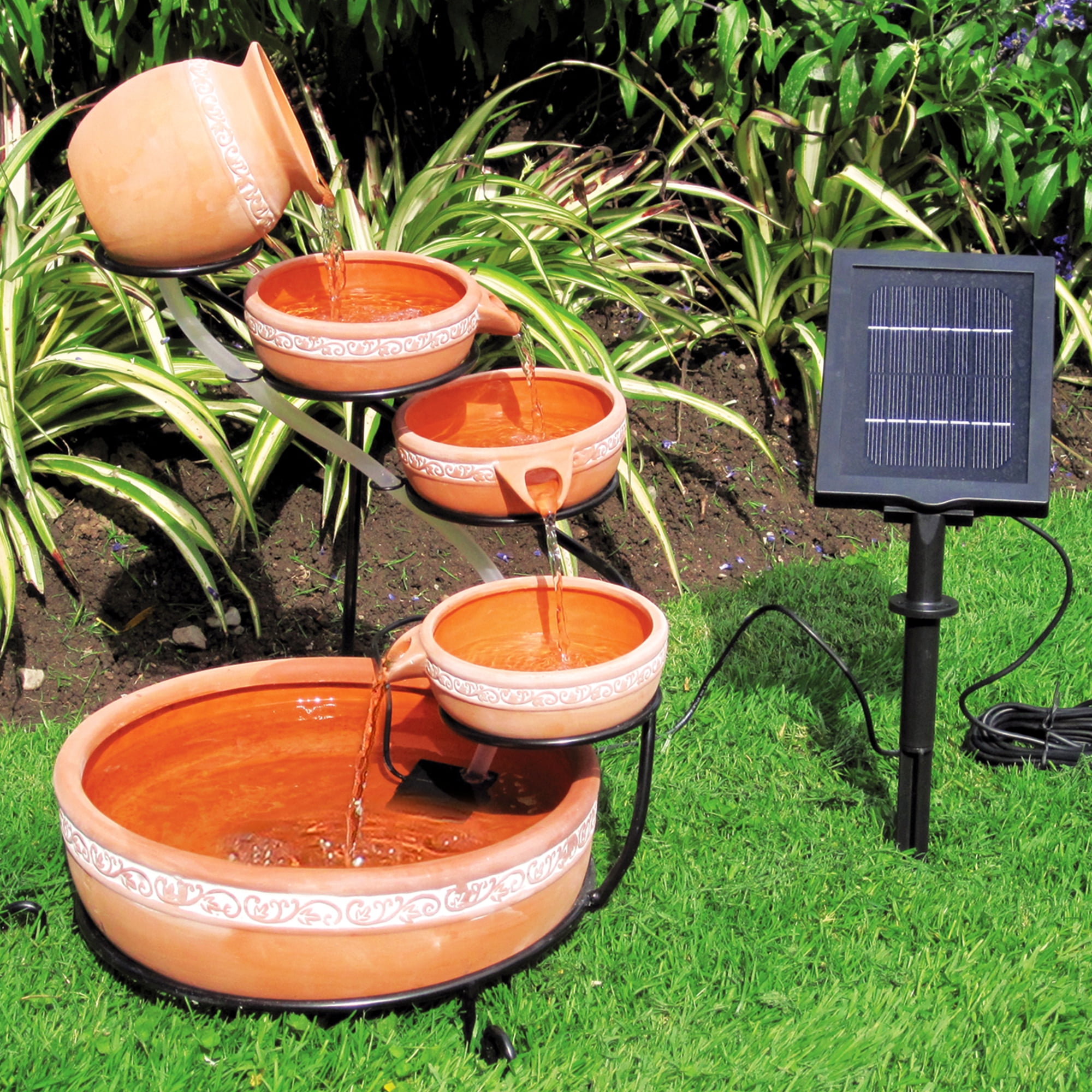 KoolScapes Solar-Powered 5-Tier Cascading Fountain
