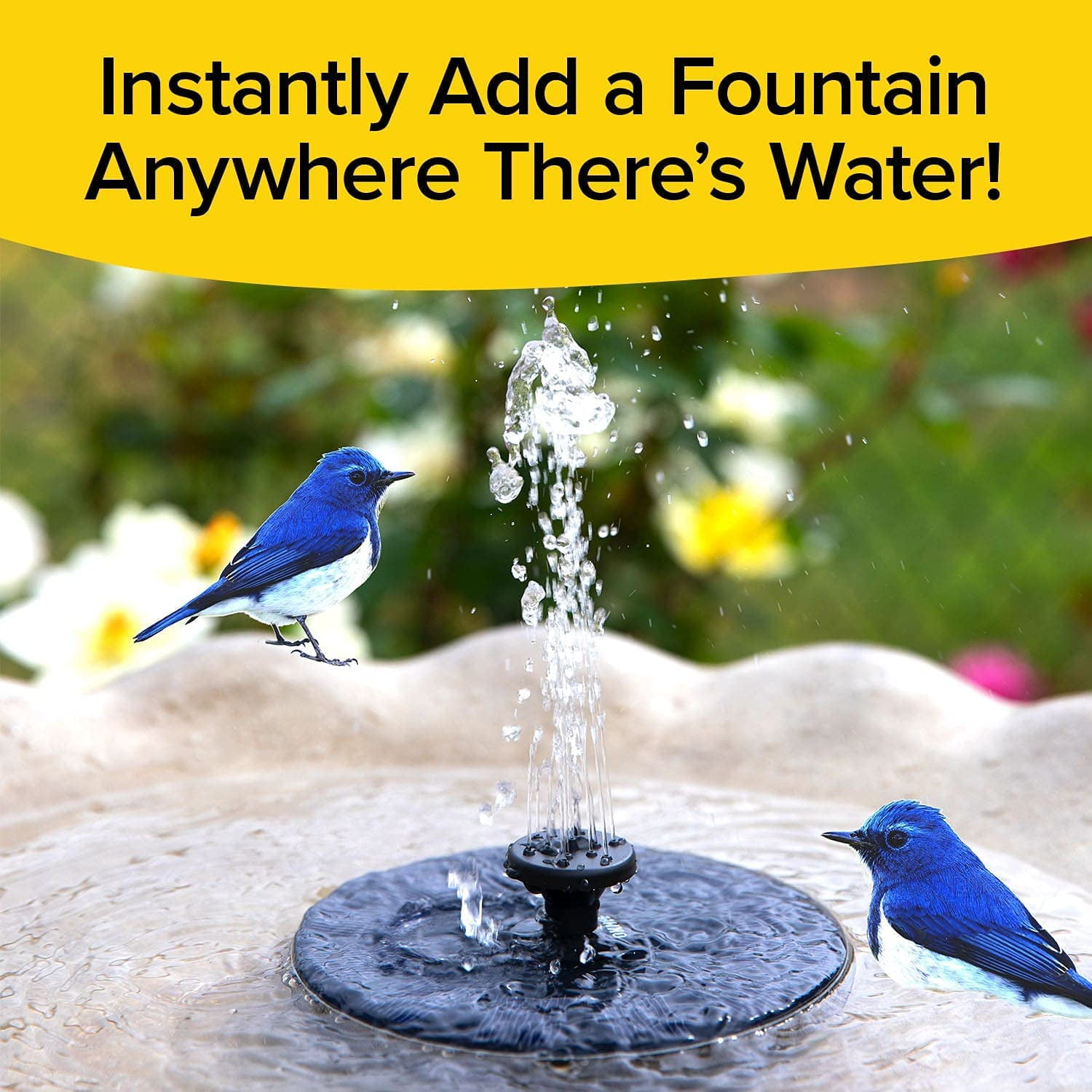 Solar Powered Fast Fountain for Pools and Ponds