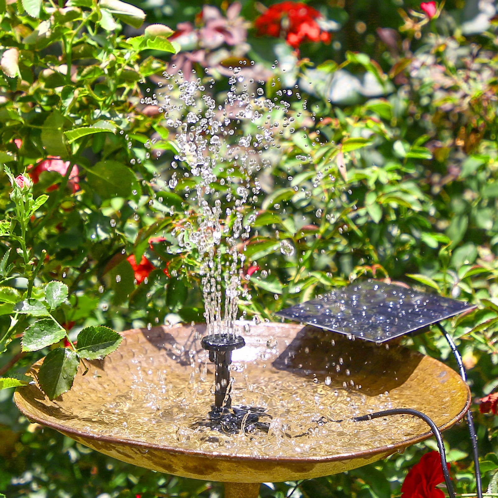 AISITIN Solar Bird Bath Fountain for Outdoor Garden