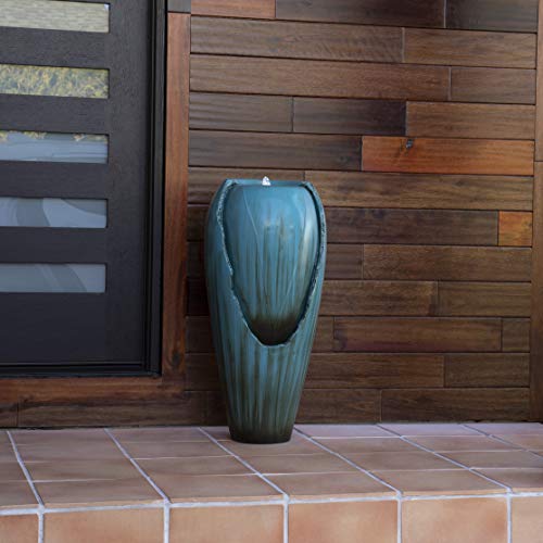 Antique Jar Outdoor Water Fountain with LED Lights