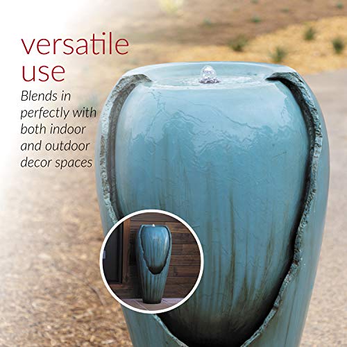 Antique Jar Outdoor Water Fountain with LED Lights