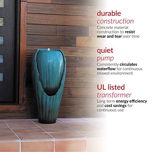 Antique Jar Outdoor Water Fountain with LED Lights