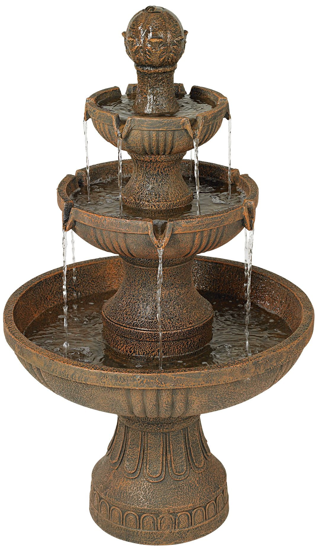 Ravenna Rustic 3 Tier Stone Outdoor Water Fountain