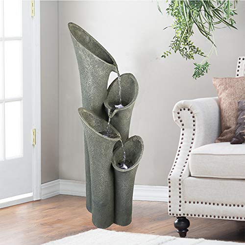 BBabe 33 1/2" Faux Stone Patio Fountain, 4-Tier