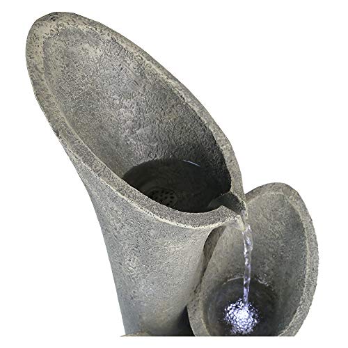 BBabe 33 1/2" Faux Stone Patio Fountain, 4-Tier