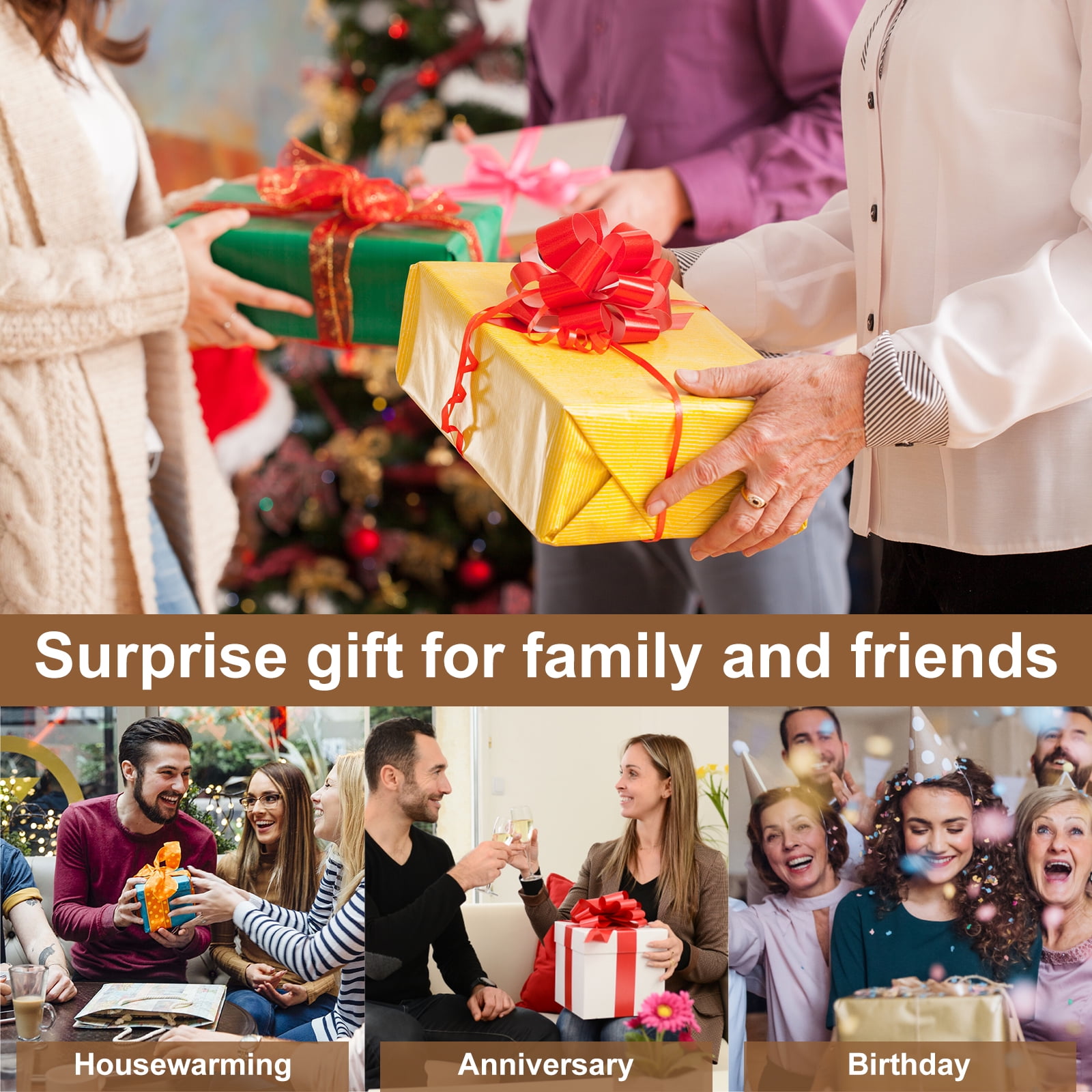 Tabletop Waterfall Fountain with Soft Lights and Ornaments