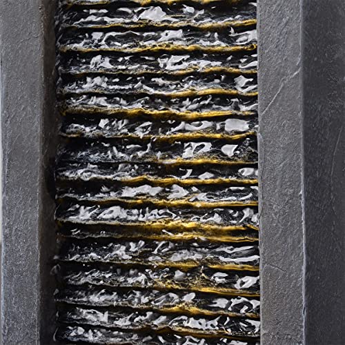 HaoBos 10.4" Indoor Fountain with LED Light/Cobbles