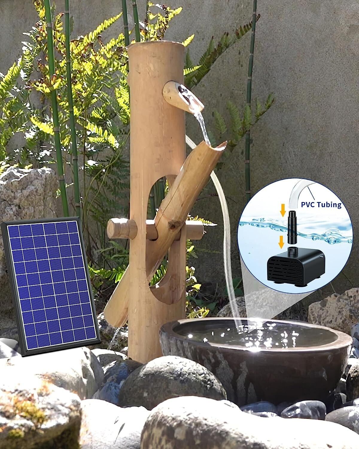 Solar Powered Bird Bath Fountain Pump