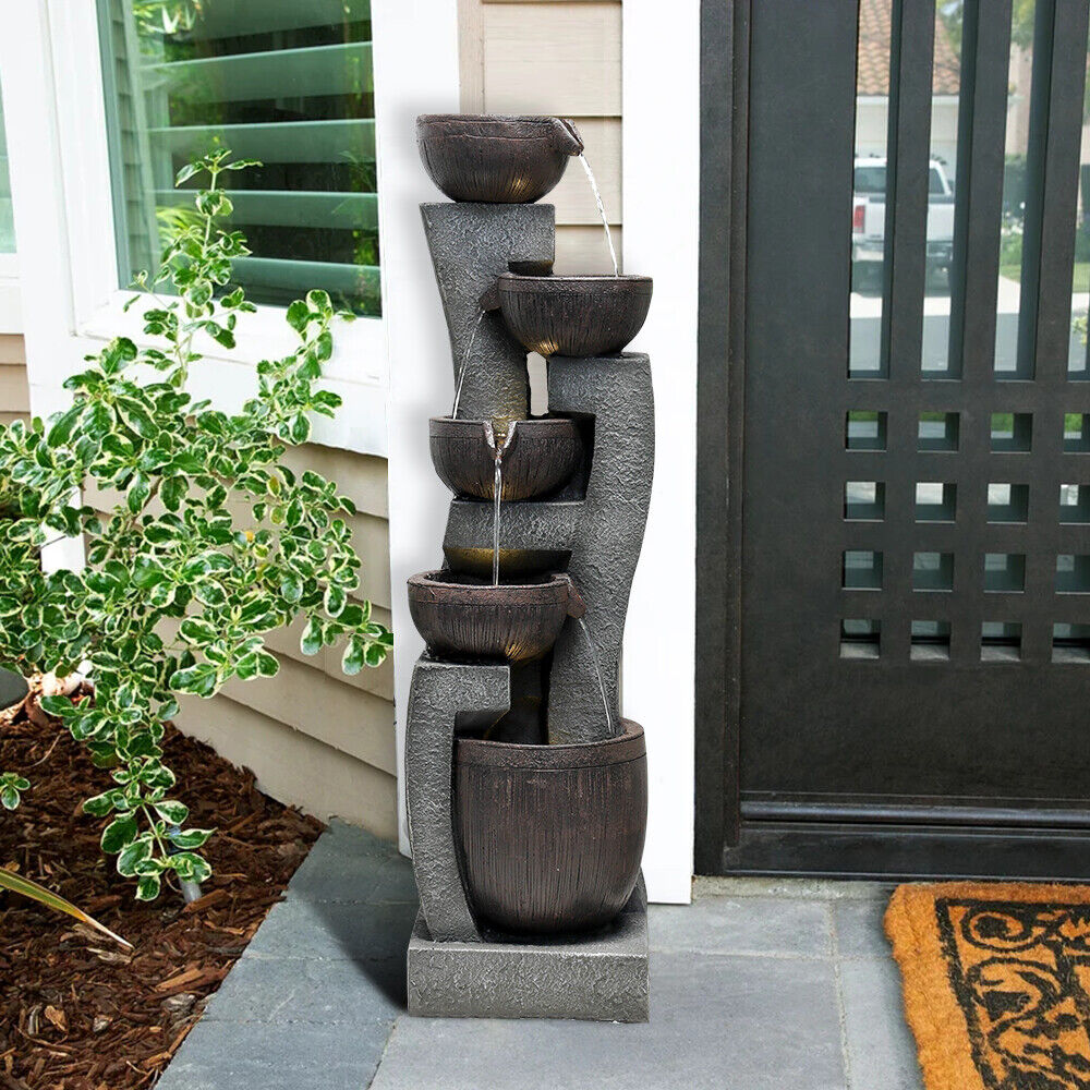 Modern 5-tier Outdoor Water Fountain for Home Garden