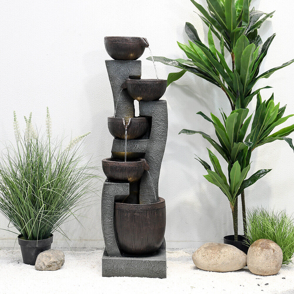 Modern 5-tier Outdoor Water Fountain for Home Garden